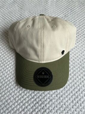 No Bad Ideas Two Tone Ivory/Green Adjustable Baseball Cap
